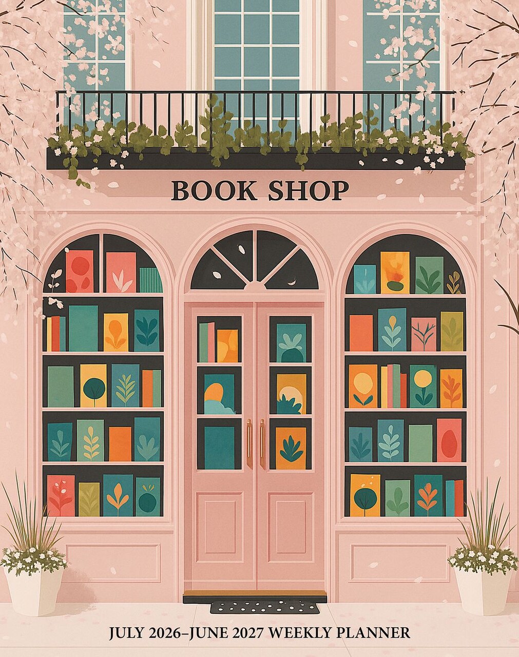 Bookshop of Dreams Academic Year July 2026 - June 2027 7.5" x 9.5" Booklet Monthly Planner